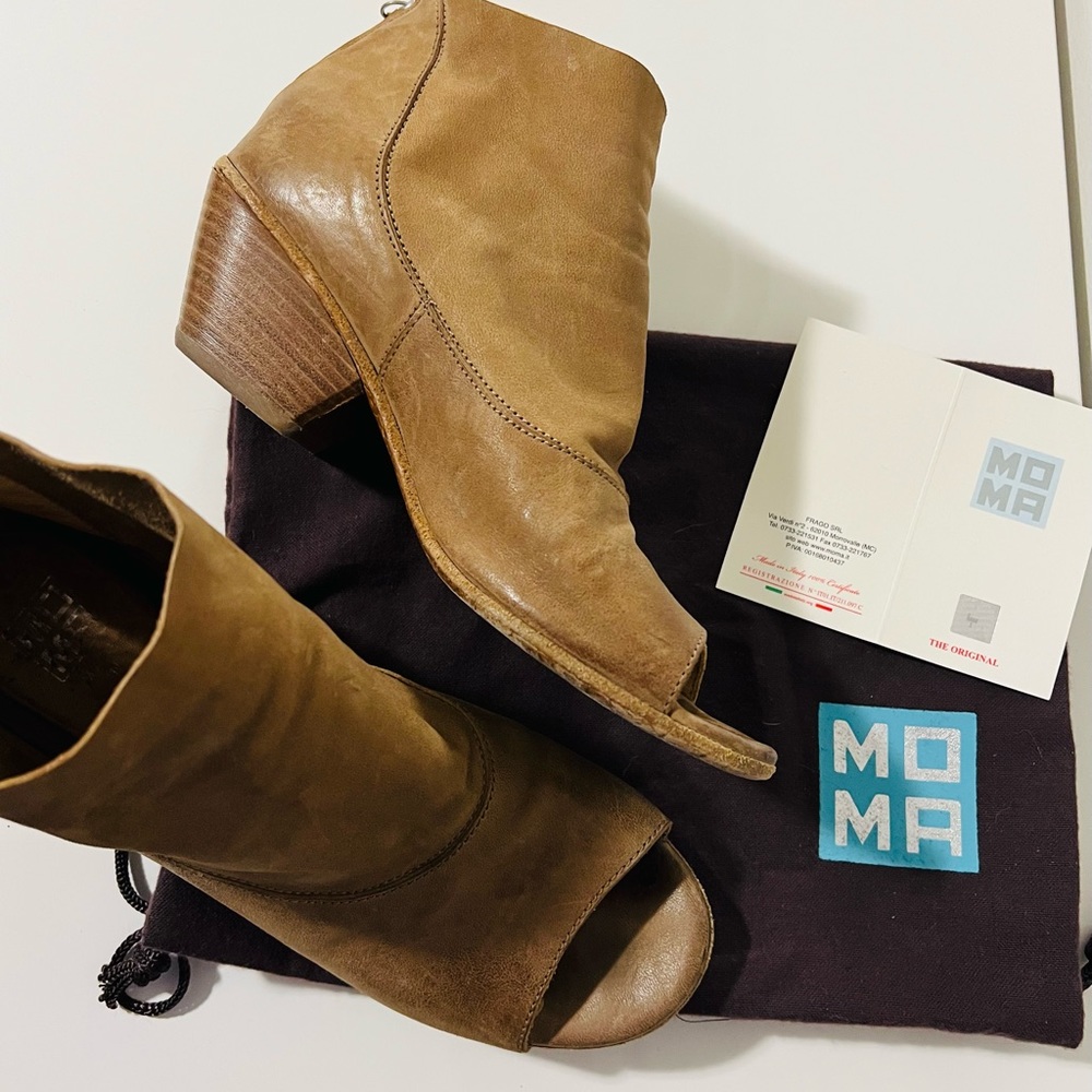 MoMA Open Toe Ankle Boots